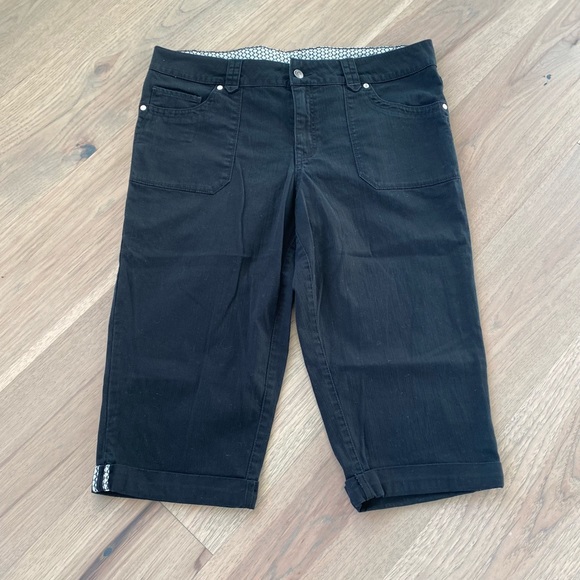 Faded Glory Denim - Faded Glory Womens Black Cropped Capri Jeans Size 16